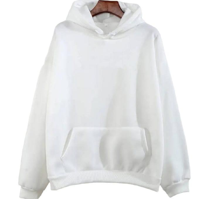 MENS COZY FLEECE PLAIN HOODIE COMFORTABLE TO WEAR