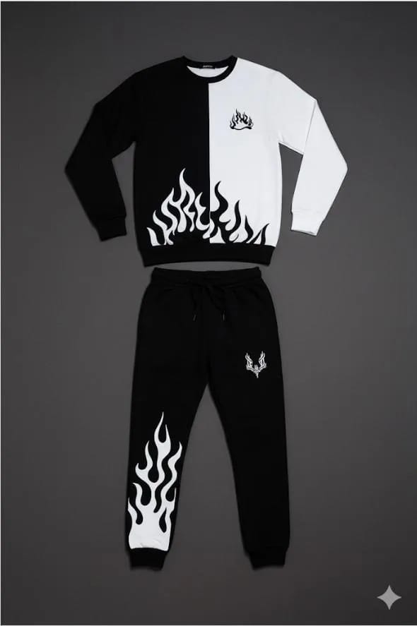 2 Pcs Men's Polyester Printed Track-Suit